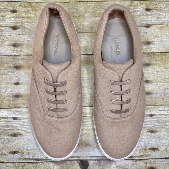Vince Blair Lace Up Low Top Sneaker Tan Camel Soft - Picture 3 of 12